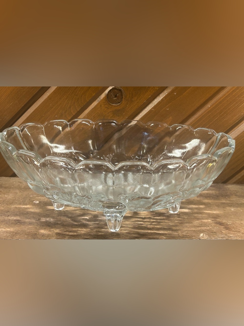 Vintage Indiana Glass Harvest Grape Glass Fruit Bowl (C)
